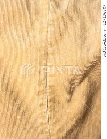 The beige corduroy Cotton texture. The beige corduroy Cotton texture. 127136507