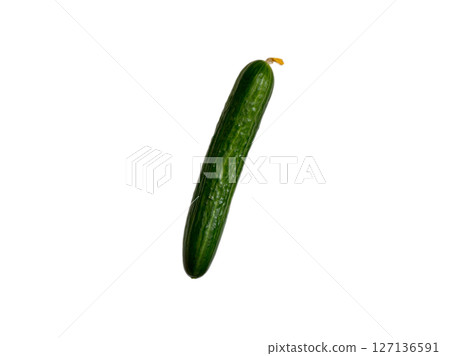 One Cucumber on a white background. One Cucumber on a white background. 127136591
