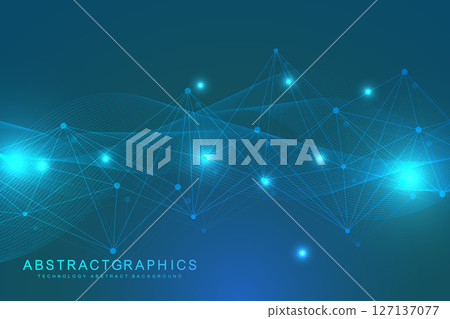 Global network connection. Global business. Social network communication. Internet technology. Vector illustration 127137077