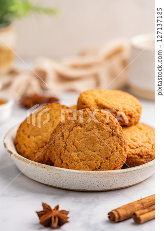 Homemade peanut or almond butter cookies 127137185