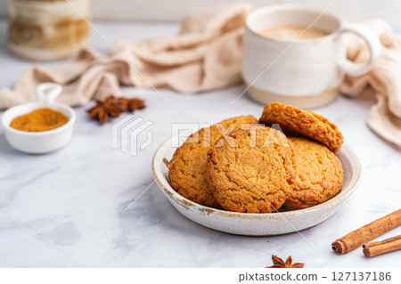 Homemade peanut or almond butter cookies Homemade peanut or almond butter cookies 127137186