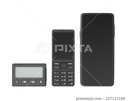 Pager, feature phone, and smartphone 127137199