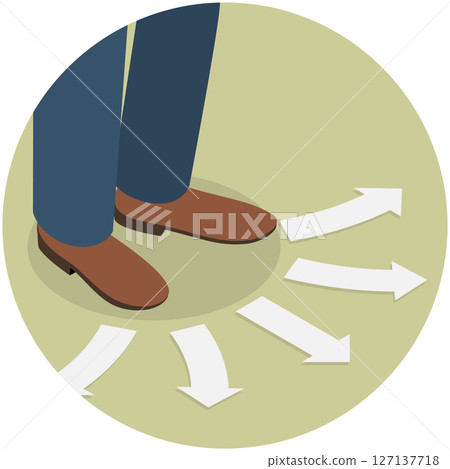 3D Isometric Flat  Illustration of Choice And Decision , Finding the Right Solution 127137718