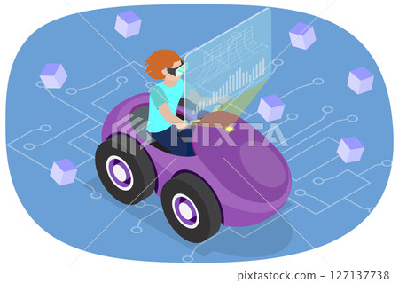 3D Isometric Flat Illustration of Metaverse, Exploring Alternate Realities 3D Isometric Flat Illustration of Metaverse, Exploring Alternate Realities 127137738