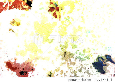 Thick Textured Abstract Acrylic Paint Lines, Swirls and Brush Strokes and Vibrant Splatters Liquid Background 127138181