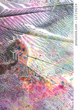 Thick Textured Abstract Acrylic Paint Lines, Swirls and Brush Strokes and Vibrant Splatters Liquid Background Thick Textured Abstract Acrylic Paint Lines, Swirls and Brush Strokes and Vibrant Splatters Liquid Background 127138214