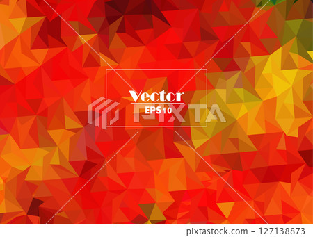 red leaves are digital abstract vector image stylized from triangles 127138873