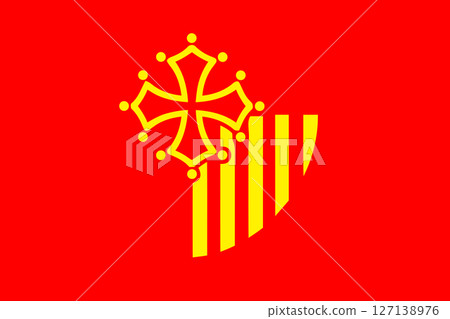 Flag, until 2004, of the region Languedoc-Roussillon in France 127138976