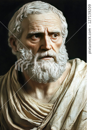 Portrait of Sophocles renowned Athenian playwright and tragedian of ancient Greece 127139209