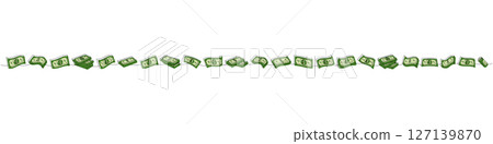 Paper currency one line colored continuous drawing. Money investment and finance. Vector illustration. Paper currency one line colored continuous drawing. Money investment and finance. Vector illustration. 127139870