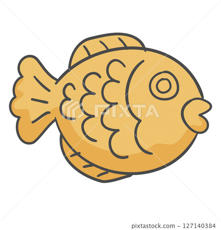 An illustration of fish-shaped buns, a Korean winter snack An illustration of fish-shaped buns, a Korean winter snack 127140384