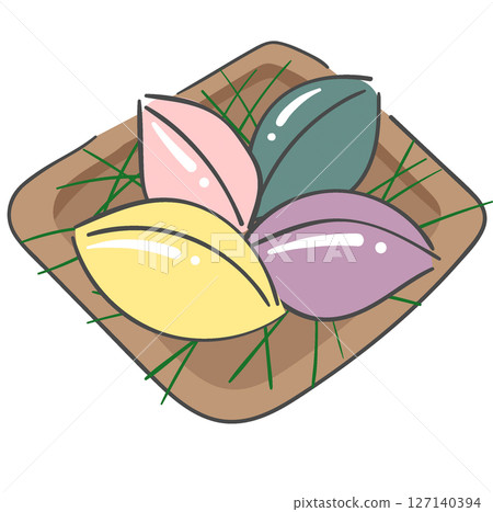 An illustration of Chuseok food songpyeon 127140394