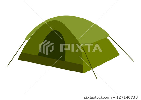 Green Camping Tent Illustration Green Camping Tent Illustration 127140738