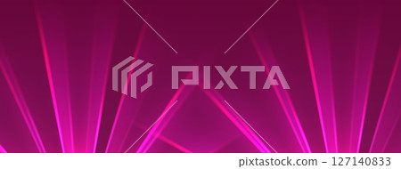 Pink lasers background., glowing rays or neon beams, bright futuristic backdrop.. 127140833