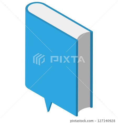 A light blue book-shaped speech bubble 127140928