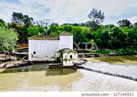 San Juan flour mill, next to the banks of the Guadaira River, within Oromana Park in Alcala de Guadaira, Seville San Juan flour mill, next to the banks of the Guadaira River, within Oromana Park in Alcala de Guadaira, Seville 127140933