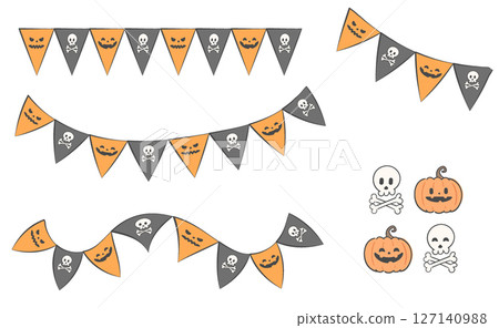 Garland prop illustration to celebrate halloween 127140988