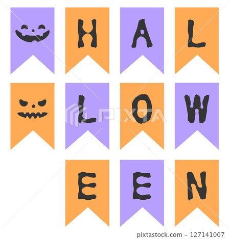 Garland prop illustration to celebrate Halloween Garland prop illustration to celebrate Halloween 127141007