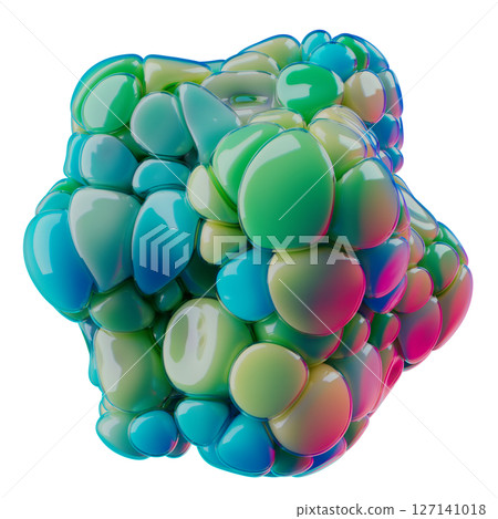 Abstract Biochemical Representation of Green Cells in a Transparent Membrane Abstract Biochemical Representation of Green Cells in a Transparent Membrane 127141018