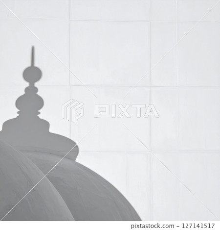 Shadow of a Dome on a White Wall 127141517