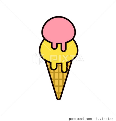 Ice cream icon illustration 127142188