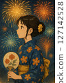 Fireworks and women 127142528
