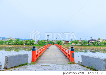 Early summer at Takada Castle Park, Nishiboribashi Bridge, Joetsu City, Niigata Prefecture 127143135