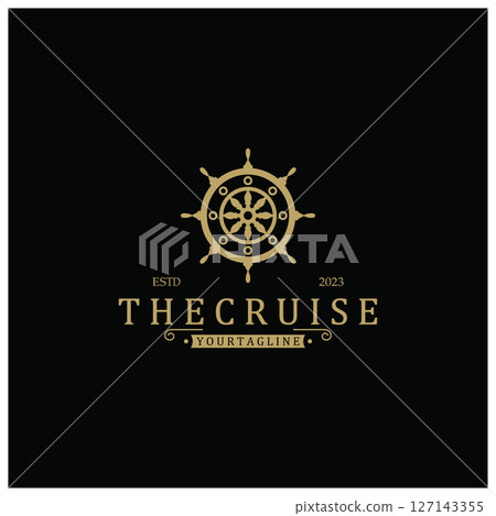 The cruise logo,ship steering logo, boat, yacht, rope, maritime, anchor. Logo for business, sailor, sailing, tourism The cruise logo,ship steering logo, boat, yacht, rope, maritime, anchor. Logo for business, sailor, sailing, tourism 127143355