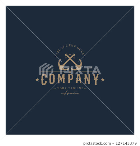 ship anchor logo design with rope vintage, for, boat, marine, yacht, business, emblem, nautica, shipping company ship anchor logo design with rope vintage, for, boat, marine, yacht, business, emblem, nautica, shipping company 127143379