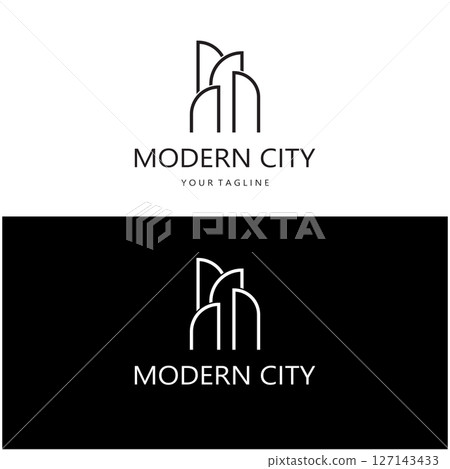 modern city, advanced city logo, environmentally friendly, advanced technology, future buildings 127143433