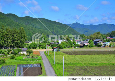 View of the upstream of the Omoi River from Shin-Okoshiji Bridge, Kanuma City 127144212