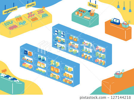 在一家超市商店 在一家超市商店 127144218