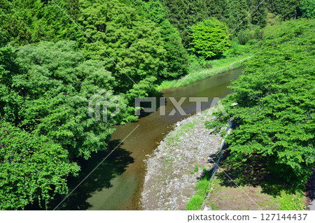 View of the Omoi River from Shin-Okoshiji Bridge, Kanuma City 127144437
