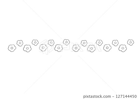花，花朵，框架，材料，單色，手寫風格 127144450