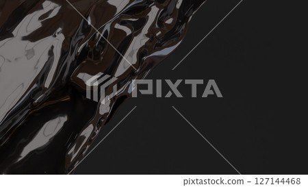 The Black  liquid splash for Abstract Background image 3d Rendering. 127144468