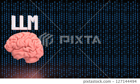 The LLM and Brain for Technology concept 3d Rendering. The LLM and Brain for Technology concept 3d Rendering. 127144494