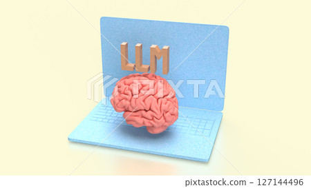 The LLM and Brain for Technology concept 3d Rendering. The LLM and Brain for Technology concept 3d Rendering. 127144496