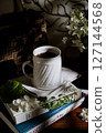 A photo of a stylish atmosphere with coffee 127144568