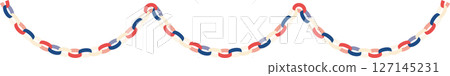 Vector illustration of a linked garland (decorative, colorful, curved) | Linked garland, Garland, Decoration, Colorful Vector illustration of a linked garland (decorative, colorful, curved) | Linked garland, Garland, Decoration, Colorful 127145231