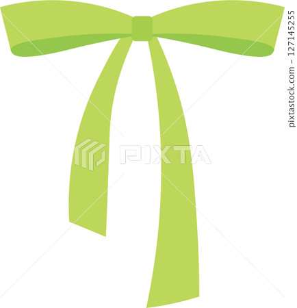Ribbon vector illustration (for decoration, knots, gifts) | Green, ribbon, decoration, white background, vector 127145255