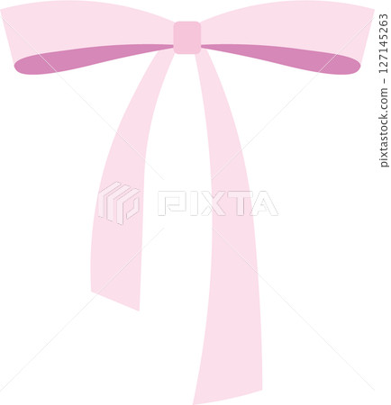 Ribbon vector illustration (for decoration, knots, gifts) | Pink, ribbon, decoration, white background, 127145263