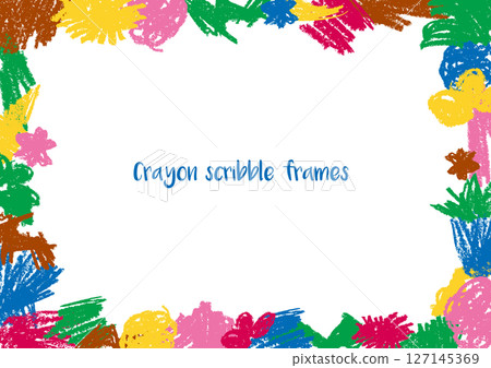 Crayon doodle frame A Crayon doodle frame A 127145369