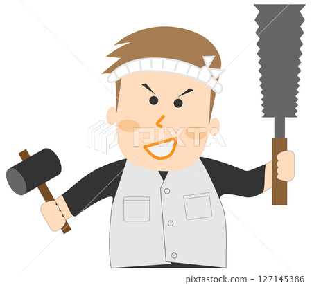 A motivated carpenter 127145386