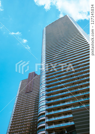 城市景觀與塔樓公寓 e-4 淺色 127145834