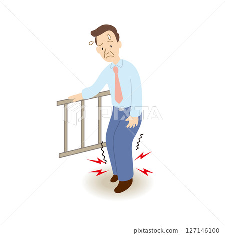 Senior man with numbness in his limbs Senior man with numbness in his limbs 127146100