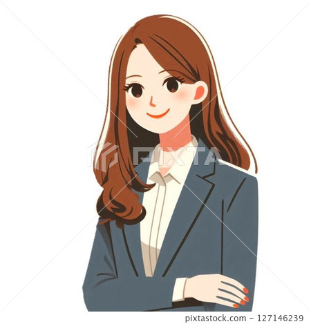 Female office worker in a suit 127146239
