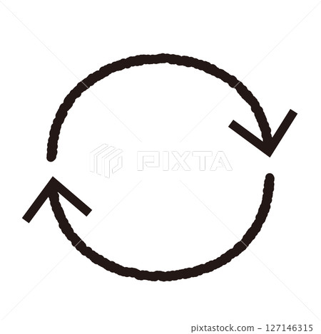 Simple hand-drawn arrow illustration 127146315