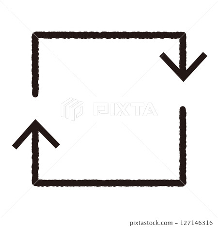 Simple hand-drawn arrow illustration 127146316