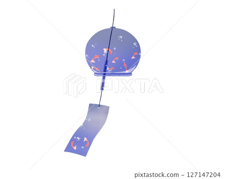 Wind chimes swaying in the wind (indigo) Wind chimes swaying in the wind (indigo) 127147204