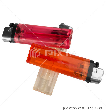 Lighter pile on white tool smoke 127147399